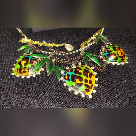 Betsey Johnson JUNGLE NECKLACE AND BRACELET SET VINTAGE - Picture 4 of 9